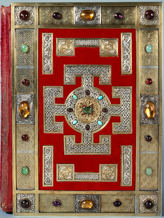 Ornate cover of Lindisfarne Gospels